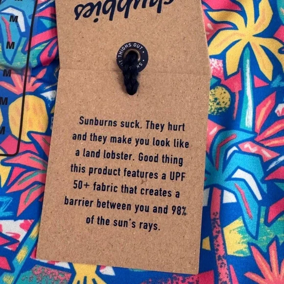 Chubbies Men's Lightweight Performance Polo 2.0 Medium "The Tropical Bunch" - Picture 9 of 13